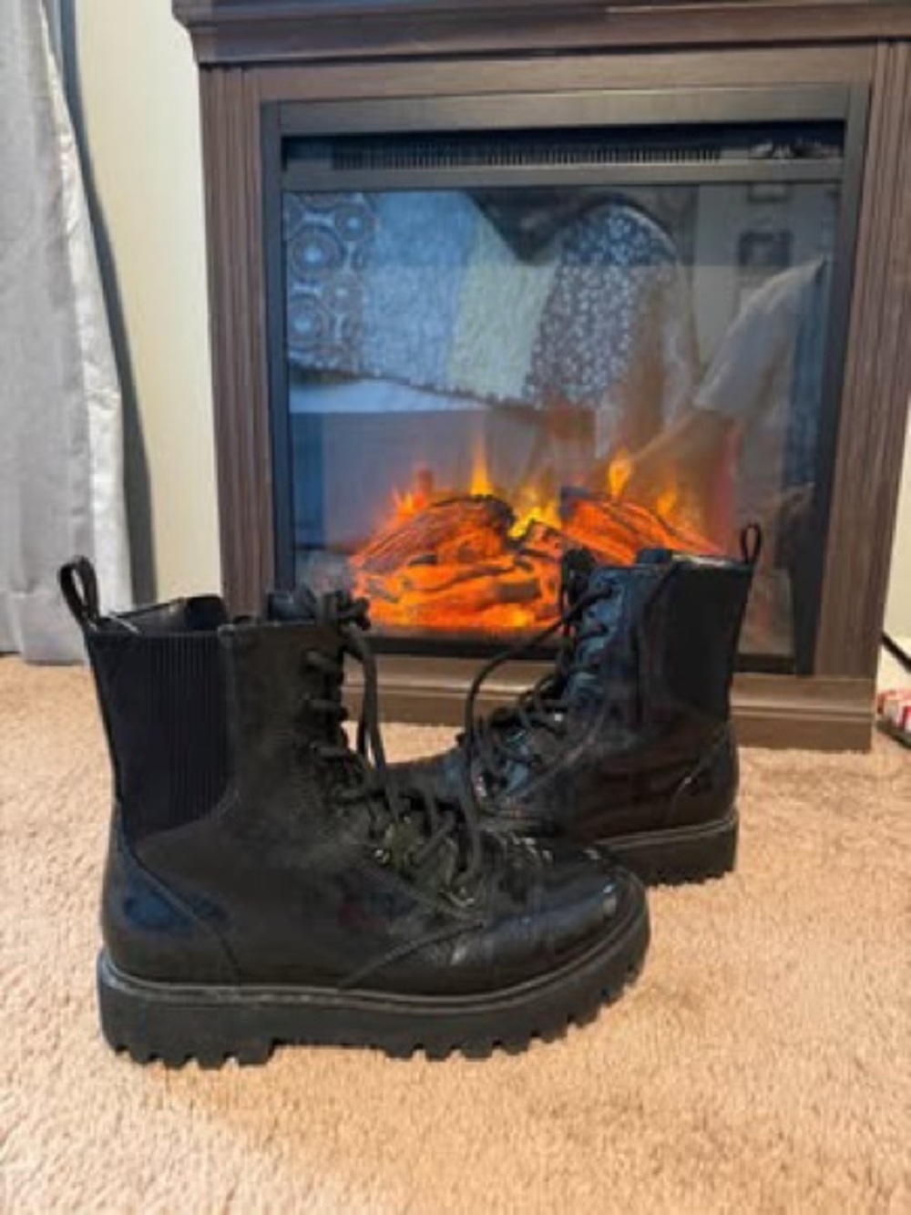 Size 5 Target Black Combat Boots for Kids